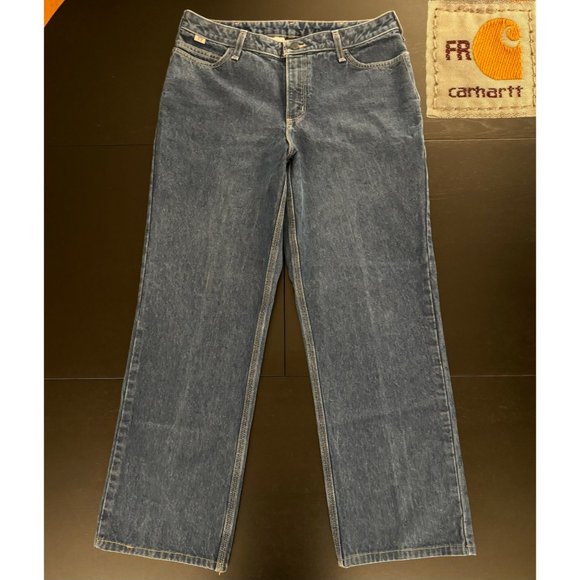 Carhartt Jeans Womens 10x32 (Actual 29") Flame-Resistant FR Denim Workwear - Picture 1 of 12